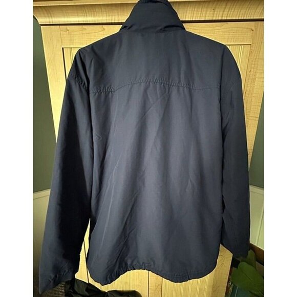 L.L. Bean Vintage Navy Blue Parka Mens Size Large Mid Weight Coat Jacket - Picture 2 of 4